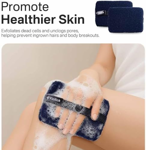 Exfoliating Body Scrubber & Shower Exfoliator – Mens Body Scrubber & Womens Sponge, Exfoliating Washcloth with Handle, Dead Skin Remover Loofah for Men (2 Pack) - Image 4