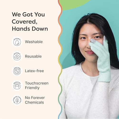 ZenToes Moisturizing Gloves for Dry Hands, Media Tips, Fuzzy, 1 Pair - Image 6