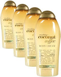 OGX Smoothing + Coconut Coffee Body Cream 19.5 oz,(Pack of 4) by OGX