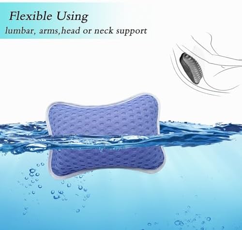 Bath Pillows for tub,Home Spa Pillows for Bathtub, Hot Tub,Head and Neck Support with 2 Strong Suction Cups,New Purple - Image 3