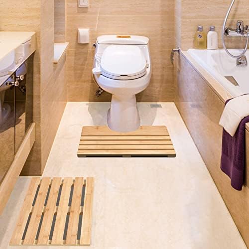 ZPirates Bamboo Bath Mat - Large, Long - Comes with Soap Dish - Non Slip Wooden Bathmat for Bathroom and Sauna Floor - Image 6