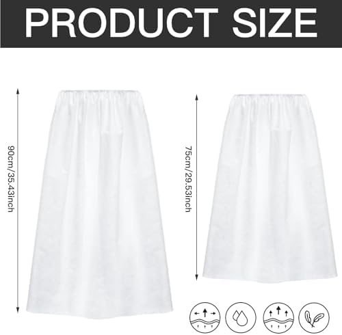 Janmercy 16 Pcs Disposable Spa Wraps for Women with Adjustable,White - Image 2