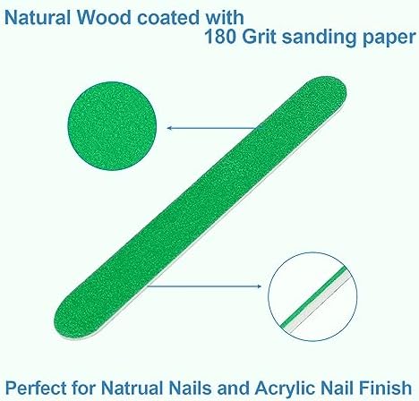 Mini Nail Files Bulk (100 Pcs), Double Sided Emery Board Nail File for Nature Nails, Manicure Tool Set Disposable Colorful Nail File for Home Salon Use Travel Size Men Women Kids Wood Board - Image 3