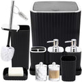 XLHOMO Bathroom Accessories Set - 10PC Gorgeous Black Bathroom Set by BetterbathroomwithXLHOME