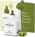 THERAPISPA Nail & Cuticle Oil with Avocado, Jojoba, Biotin & Vitamin E – Nail Growth & Repair Oil for Damaged Cuticles & Brittle Nails (Olive, 2.0 fl oz) by THERAPISPA