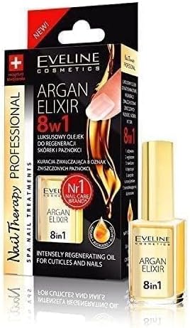 Eveline Argan Elixir 8 in 1 Intensely Regenerating Oil for Cuticles & Nails - Image 2