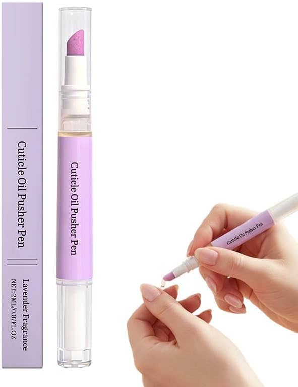 Cuticle Oil Pusher Pen – 2-in-1 Nail Care Tool with Ceramic Cuticle Pusher & Moisturizing Oil, Portable Nail & Hangnail Care Pen for Dry Cuticles & Daily Hand Beauty by Unknown