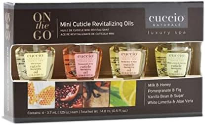Cuccio Naturale Mini Cuticle Revitalizing Oils – Winter Hydration Repair for Dry Cuticles & Nails, Paraben-Free Spa Fragrances, Women’s Gift Set, 4 Pc by Cuccio