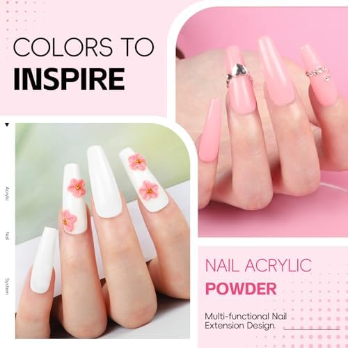 COSCELIA Acrylic Nail Kit with Drill and Light for Beginners Long Lasting - Image 4