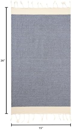 BAY LAUREL Turkish Hand Towel – Pack of 2 | Soft & Absorbent Decorative Towels for Bathroom, Hand, Face, Hair, Gym, Yoga, SPA, Kitchen & Tea | Boho Decor (Navy, Diamond 15x26 Inches (Set of 2) - Image 6