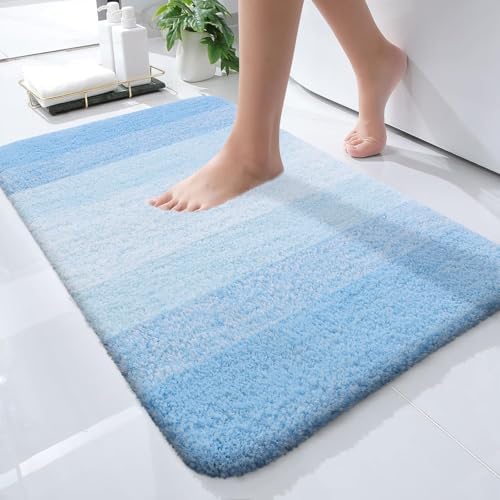 OLANLY Small Bathroom Rugs 24x16, Extra Soft Absorbent Microfiber Bath Rugs by OLANLY