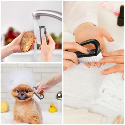 Larbois Handle Grip Nail Brush, Hand Fingernail Brush Cleaner Scrubbing Kit Pedicure for Toes and Nails Men Women - Image 6
