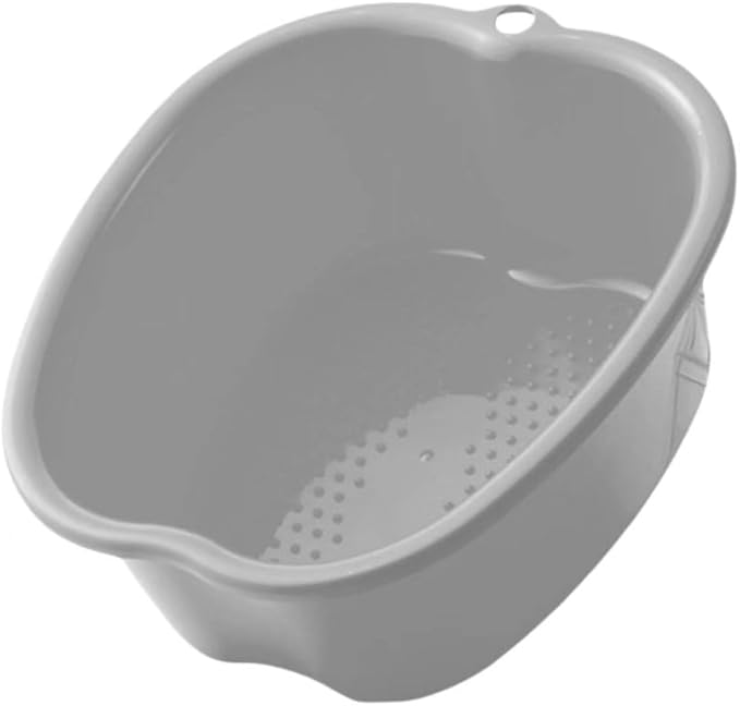 Ytterbium Foot Soaking Bath Basin, Large Massage Foot Soaking Tub, Plastic Home Spa Pedicure Bucket, Relaxation & Stress Relief, Suitable for Women & Men (Gray)