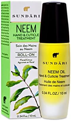 SUNDARI Neem Hand & Cuticle Treatment Oil – 0.34 Fl Oz, Roller for Dry Hands, Nails and Cuticles, Hydrating, Non-Greasy, Pure Plant & Herbal Extracts, Mess-Free Application, Deep Nourishment - Image 5