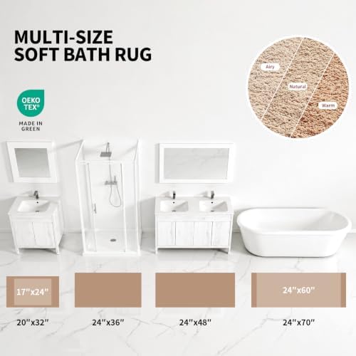 ILANGO Bathroom Rugs 70" × 24", Extra Soft Absorbent Microfiber Bath Rugs - Image 4