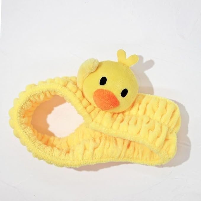 Funny Cat Headband for Women, Cute Animal Duck Frog Dinosaur Snail Kawaii Spa Headband Hair Accessories for Washing Face Shower Sports Beauty Skincare (Style 1)