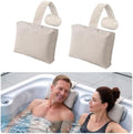 2-Pack Soft Pillow for hot tub, Clawfoot Tub & Chaise Lounge, Inflatable Outdoor Spa Accessories Replacement Pool Headrest with Weighted Strap, Birthday Day Gifts regalo for Women Wife Mom Men by Vanstormy