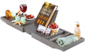 Bathtub Tray for Tub - Grey Bamboo Bath Caddy Tray, Expandable Wood Bathtub Caddy with Wine Glass Holder, Book and Tablet Stand, Bath Accessories, Spa Tub Table, Relaxation Gifts for Women and Mom by Bamb%C3%BCsi