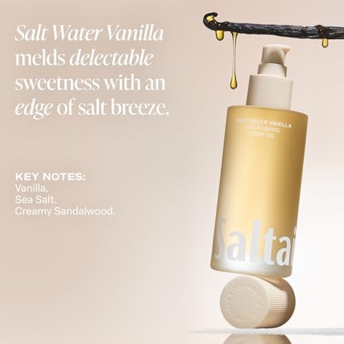 Saltair Body Oil - Luxurious Salt Water Vanilla After Shower and Bath Oil for Women and Men. Botanical, Non-Greasy, Well-Absorbing Moisturizer for Hydrating Dry Skin – 4oz Pump Bottle (Pack of 2) - Image 4