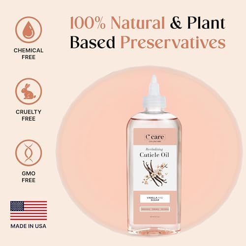 C CARE Vanilla & Sugar cuticle oil For Nails - Repairs Cuticles Overnight - Moisturizes and Strengthens Nails and Cuticles - 8 oz - Image 2