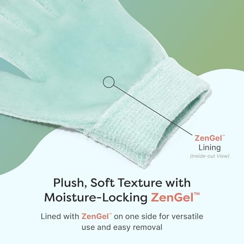 ZenToes Moisturizing Gloves for Dry Hands, Media Tips, Fuzzy, 1 Pair - Image 5