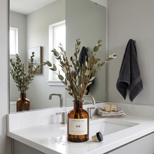 Eucalyptus & Mint Scent Reed Diffuser Set for Bathroom Room Decor - Image 7