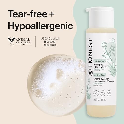 The Honest Company Shampoo & Body Wash, Tear-Free, Fragrance-Free, 18 fl oz - Image 2