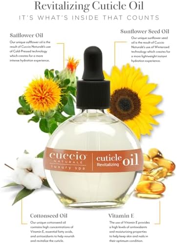 Cuccio Naturale Vanilla Bean & Sugar Revitalizing Cuticle Oil, Lightweight Fast-Absorbing Hydrating Nail & Cuticle Conditioner, Cold-Pressed Oils + Vitamin E, 2.30 Fl Oz - Image 2