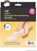 Epielle TruWrap Fit Overnight Advanced Repairing Foot Mask 3-Pack, Shea Butter, NAD+, Centella Complex for Dry Cracked Feet by Epielle