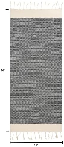 BAY LAUREL Turkish Hand Towel – Pack of 2 | Soft & Absorbent Decorative Towels for Bathroom, Hand, Face, Hair, Gym, Yoga, SPA, Kitchen & Tea | Boho Decor (Dark Gray, Diamond 16x40 Inches (Set of 2) - Image 4