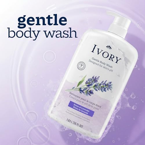 Ivory Body Wash, Designed for the Whole Family, Gentle Formula, Free of Dyes Heavy Perfumes Parabens Phthalates & Silicones, Lavender Scent, 35 oz - Image 3