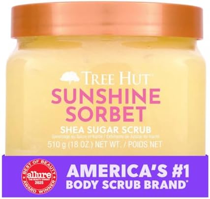 Tree Hut Shea Sugar Scrub, Sunshine Sorbet, 18 Fl Oz, 18 Ounce (Pack of 12) - Image 3