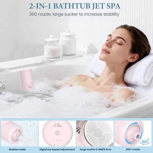 Bath Jets for Tub, Cordless IPX7 Rechargeable Bath Jet or Bubble Modes - Image 3