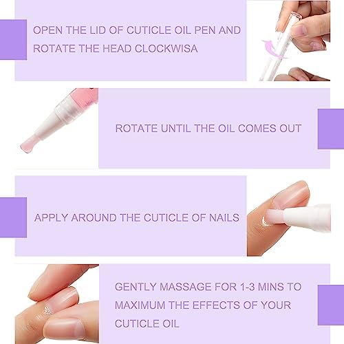 15 PCS Cuticle Oil for Nails, GRUNIL Cuticle Oil Pen for Nail Growth Treatment, Nail Strengthener for Thin Nails and Growth Nail Oil Home Nail Care Kit Pedicure Supplies Manicure Tools - Image 4