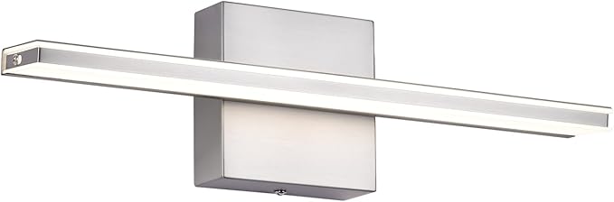 LED Brushed Nickel Vanity Lights for Bathroom Light Fixtures 5CCT Dimmable Vanity Light Bar Bathroom Lighting 15.7' Inch 12W