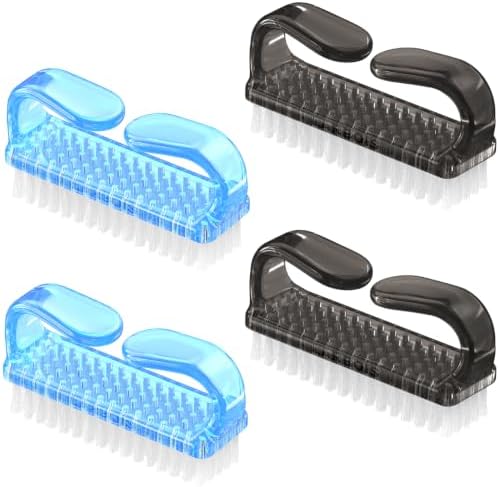 Handle Grip Cleaning Nail Brush, Larbois Nail Brushes Hand Fingernail Brush Cleaner Scrubbing Kit Pedicure for Toes and Nails Men Women (Color-3) by Larbois