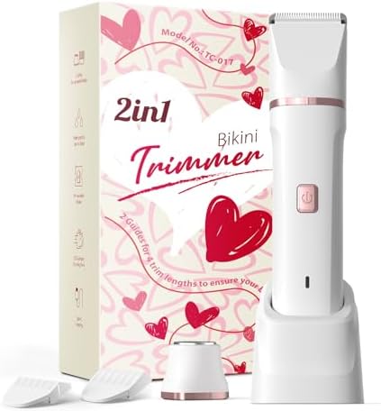 Risina 2-in-1 Bikini Trimmer for Women, Pubic Hair Trimmer, Face Shaver by Risina