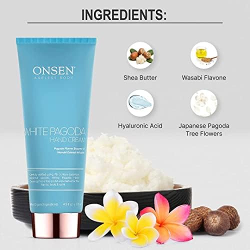 ONSEN Secret Cuticle Conditioner Cream 15ml & Japanese Anti-Aging Firming Hand Lotion 135ml Bundle. Cuticle Oil Nail Care Serum Sooth, Repair & Strengthen Cuticles & Nails + Anti Aging Hand Cream - Image 5