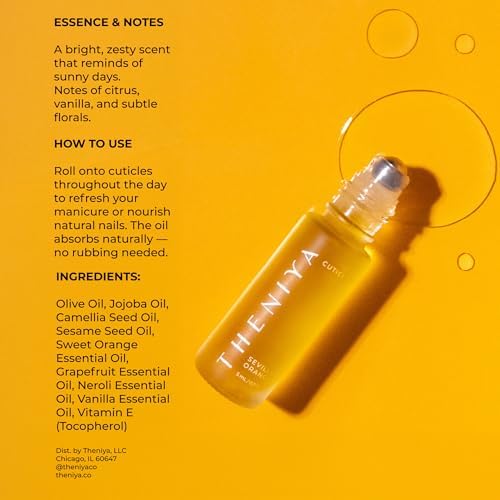Cuticle Oil Made in USA - Hydrating Roll-On with Jojoba & Vitamin E - 5mL Travel Sized (Orange Fragrance) - Image 2