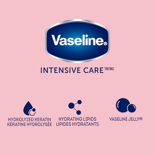 Vaseline Lotion & Lip Therapy Bundle – Healthy Hands Stronger Nails with Keratin Intensive Care Hand Lotion + Original Lip Balm Tube - Image 4