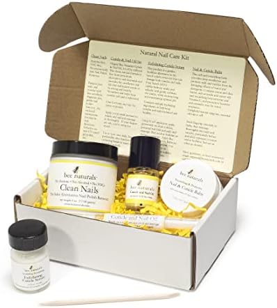 Bee Naturals Natural Nail Care Kit - Natural & Non-Toxic Nail and Cuticle Care Set with Vitamin E - Softens & Protects - Ideal Gift for Repairing Cuticles and Nails by BeeNaturals