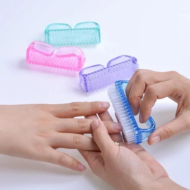 4 Pcs Nail Brush for daily Use - 4 Different Kinds of Fingernail brush with Plastic Handle Nail brush for cleaning Fingernails and Pedicure for Toes and Nails Men Women - Image 6