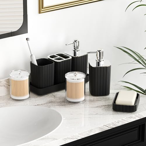XLHOMO Bathroom Accessories Set - 10PC Gorgeous Black Bathroom Set - Image 4