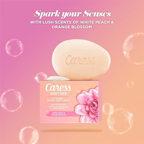 Caress Beauty Bar Soap For Noticeably Silky Soft Skin Daily Silk Extract and Floral Oil Essence 3.15 oz,(Pack of 6) - Image 5