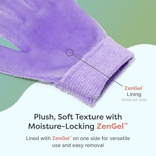 ZenToes Moisturizing Gloves for Dry Hands, Media Tips, Fuzzy, 1 Pair - Image 5
