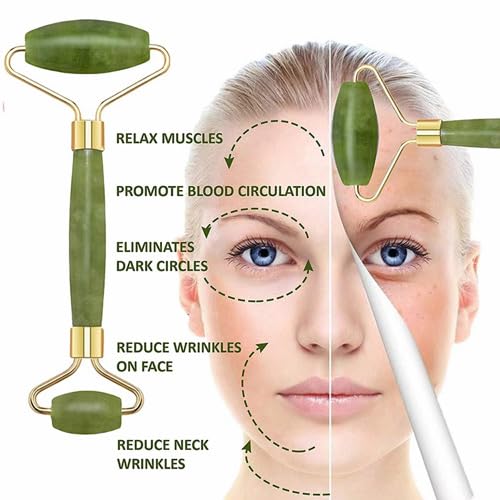 Jade Facial Roller & Gua Sha Set