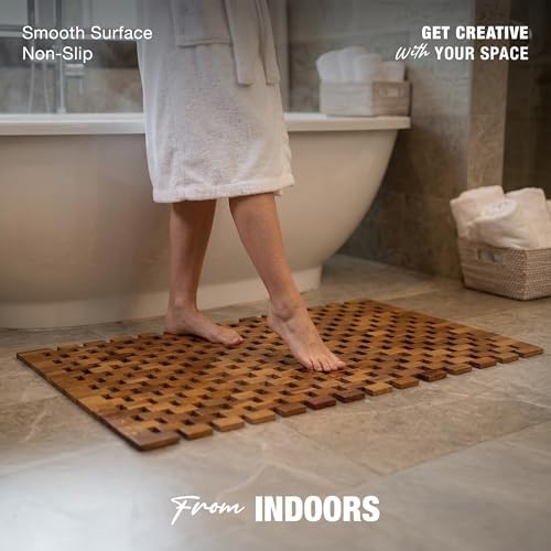 Acacia Wood Bath, Tub & Outdoor Mats for Bathroom, Shower and Bathtub Use - Image 3