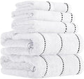 Lavish Home Bathroom Towels Set, Bathroom Accessories, White, Set of 6 by LavishHomeCollection