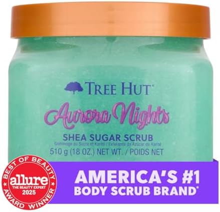 Tree Hut Shea Sugar Scrub, Aurora Nights, 18 Ounce (Pack of 12) - Image 3
