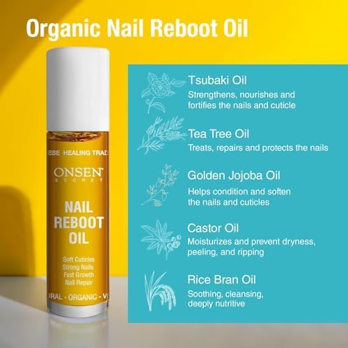 ONSEN Secret Nail Reboot Duo - Treatment for Damaged Nails - Natural Nail Care & Cuticle Repair - Visible Results For Perfect Nails, Cuticle Conditioner Cream 15ml & Nail Reboot Oil 10ml - Image 5